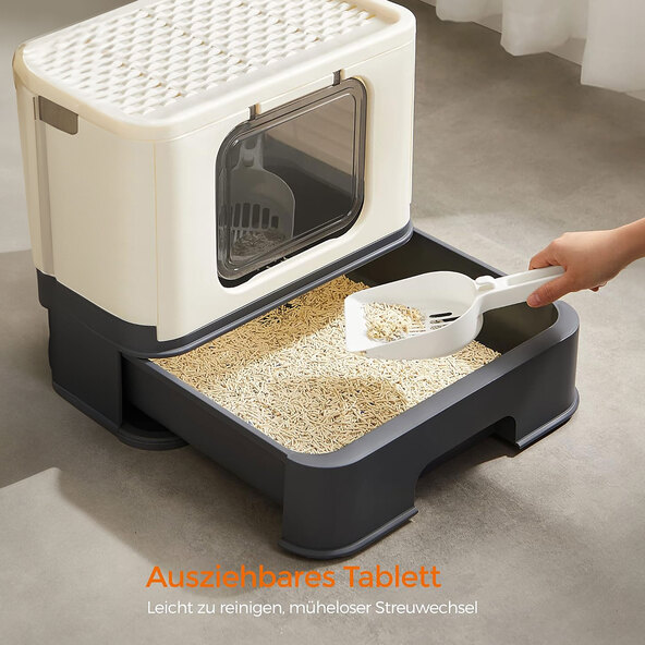 Kattenbak met schepje, antraciet