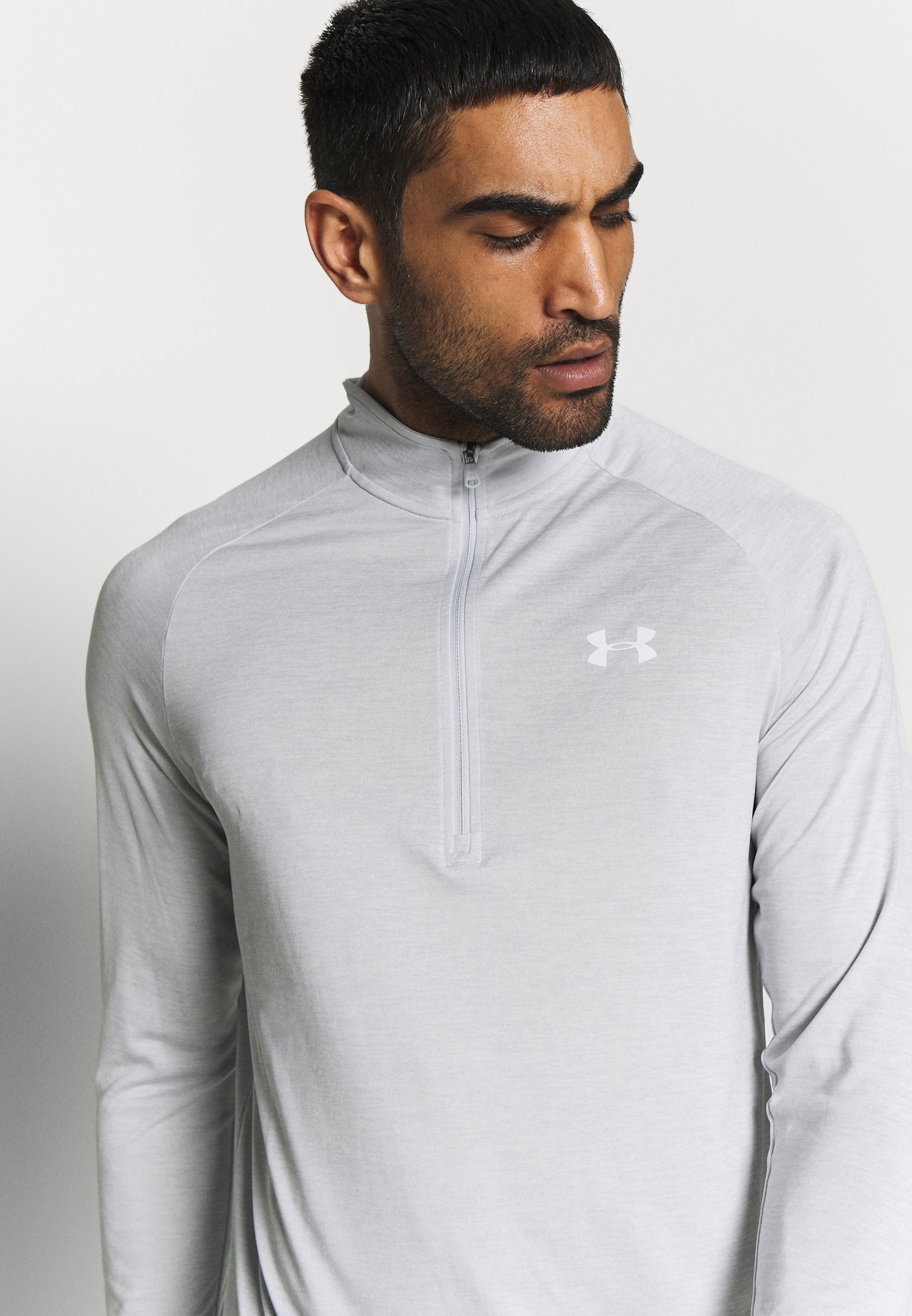 Under Armour TECH 2.0 - Top met lange mouwen - halo grijs/wit