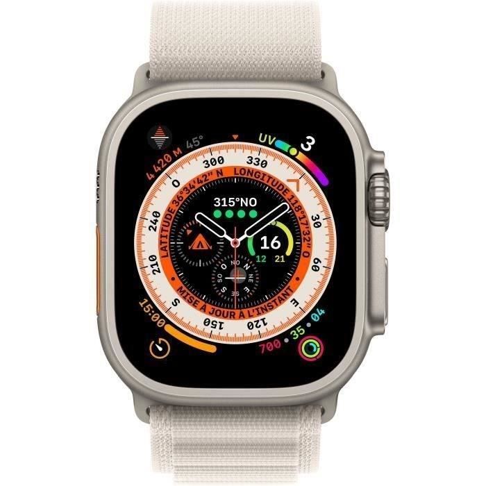 Apple Watch Ultra GPS + Cellular - 49 mm - Titânio - Pulseira Alpine Loop Starlight - Médio (2022) - Recondicionado - Excelente