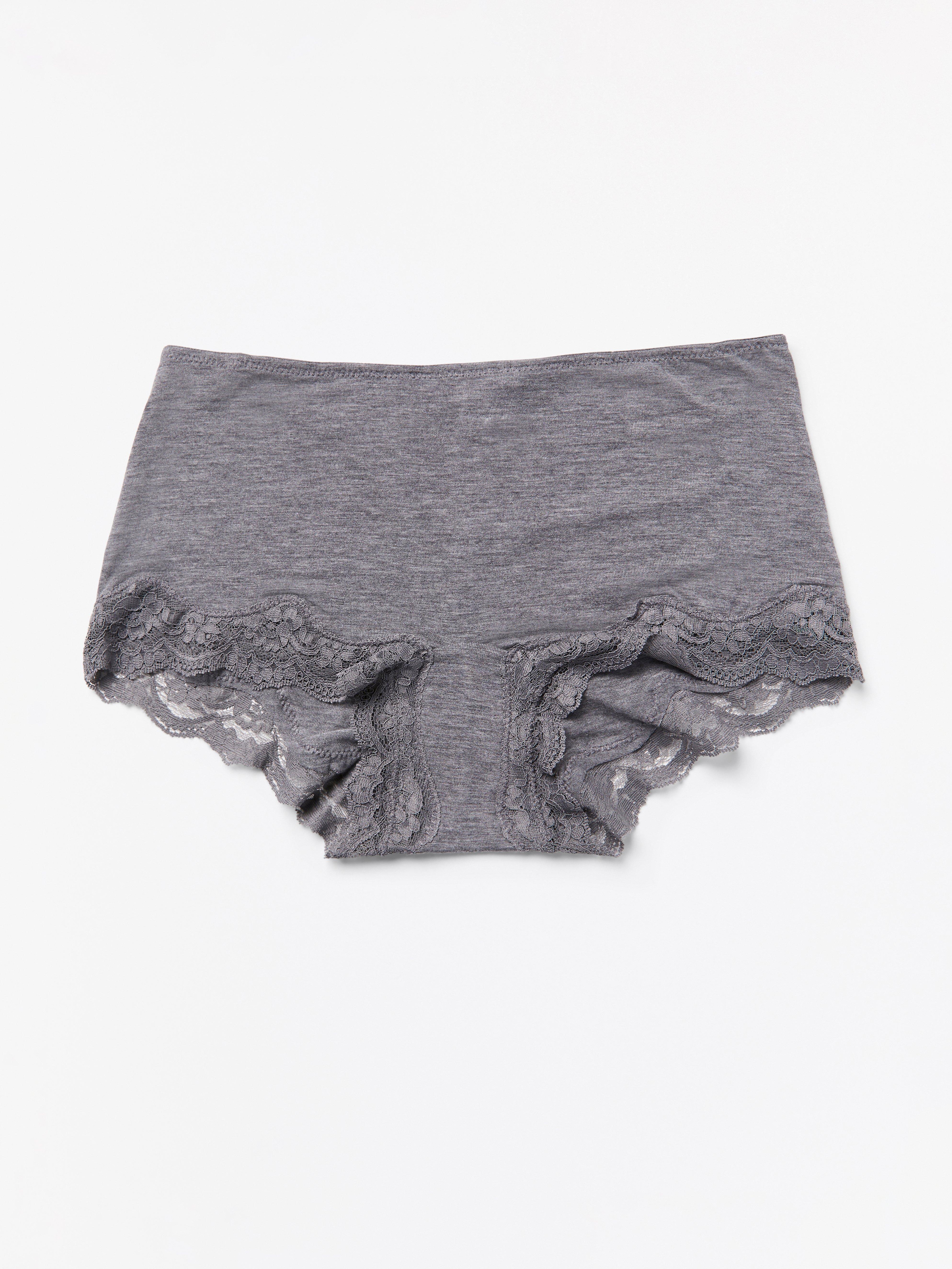 Boxerky regular waist šedé melírované