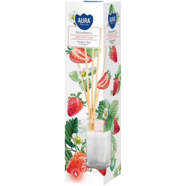 Dyfuzor Zapachowy Do 4 Tygodni Bispol Aura 45Ml Truskawka