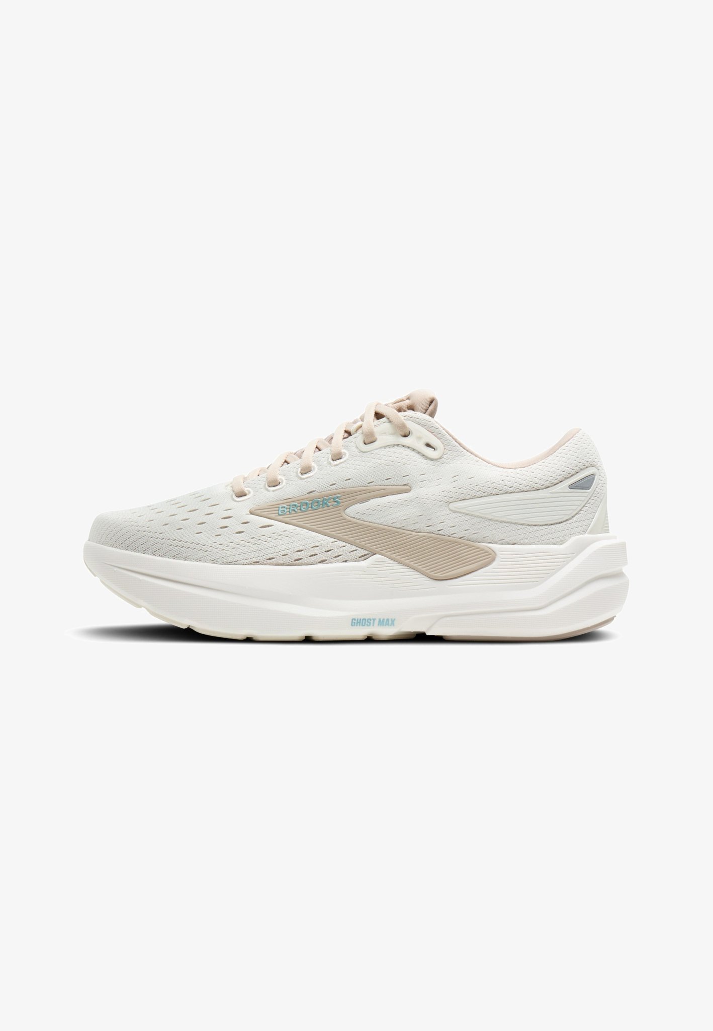 Brooks GHOST MAX 3 - Scarpe da corsa su strada - color noce di cocco, grigio e blu