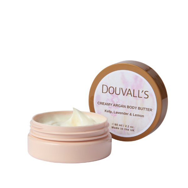 Burro corpo cremoso biologico all'argan di Douvall, 60 ml, lavanda