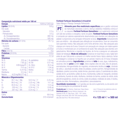 Fortimel Forticare Sensations Cool Mango Peach Nutritional Food Breskev in mango 4 x 125 ml 4 x 125 ml