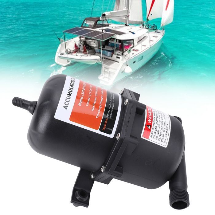 Tanque acumulador presurizado SHIPENOPHY de 0,75 L para vehículos recreativos - 1/2'' MNPT, 10–125 PSI
