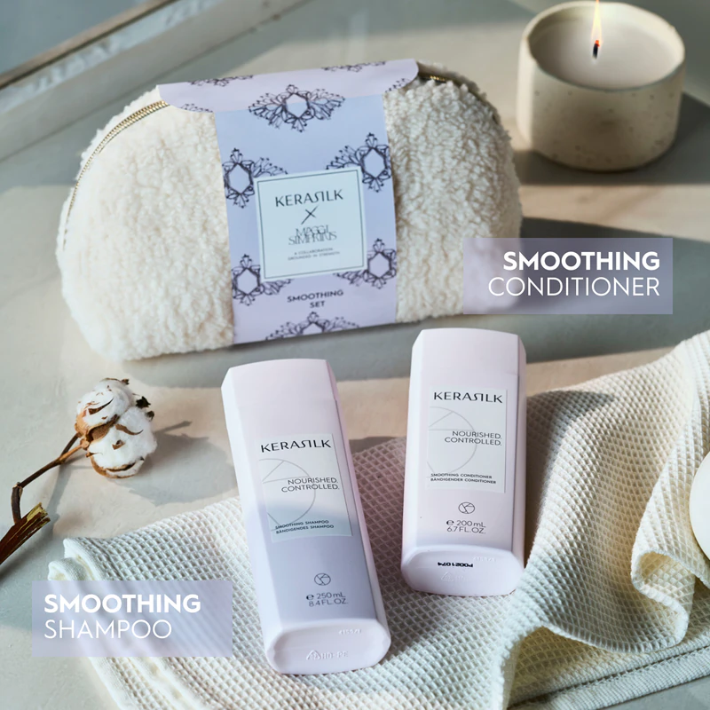 KERASILK Essentials Smoothing Set, een cadeauset voor onhandelbaar en pluizig haar.