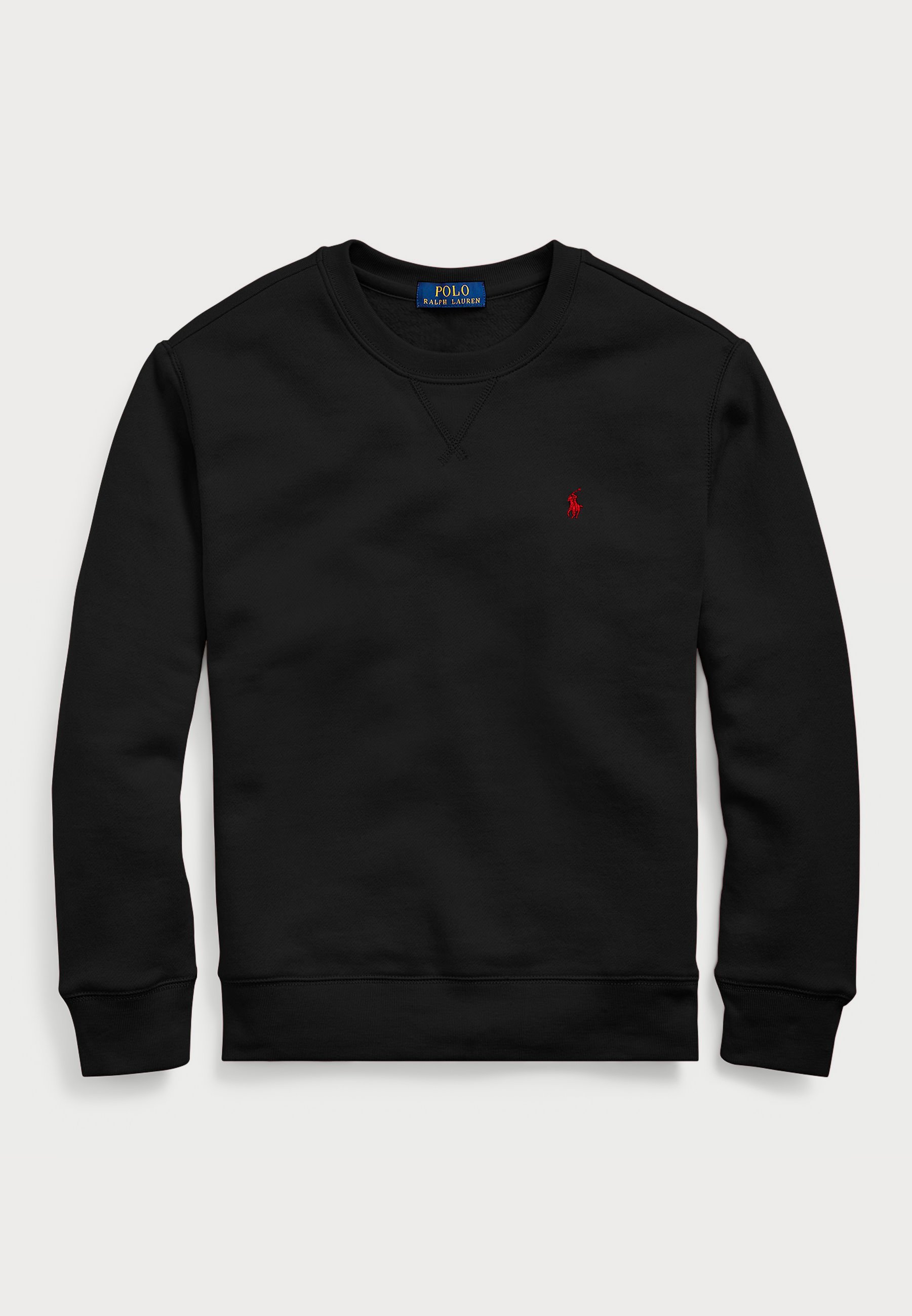 Polo Ralph Lauren fleece trui met ronde hals - Sweatshirt - zwart