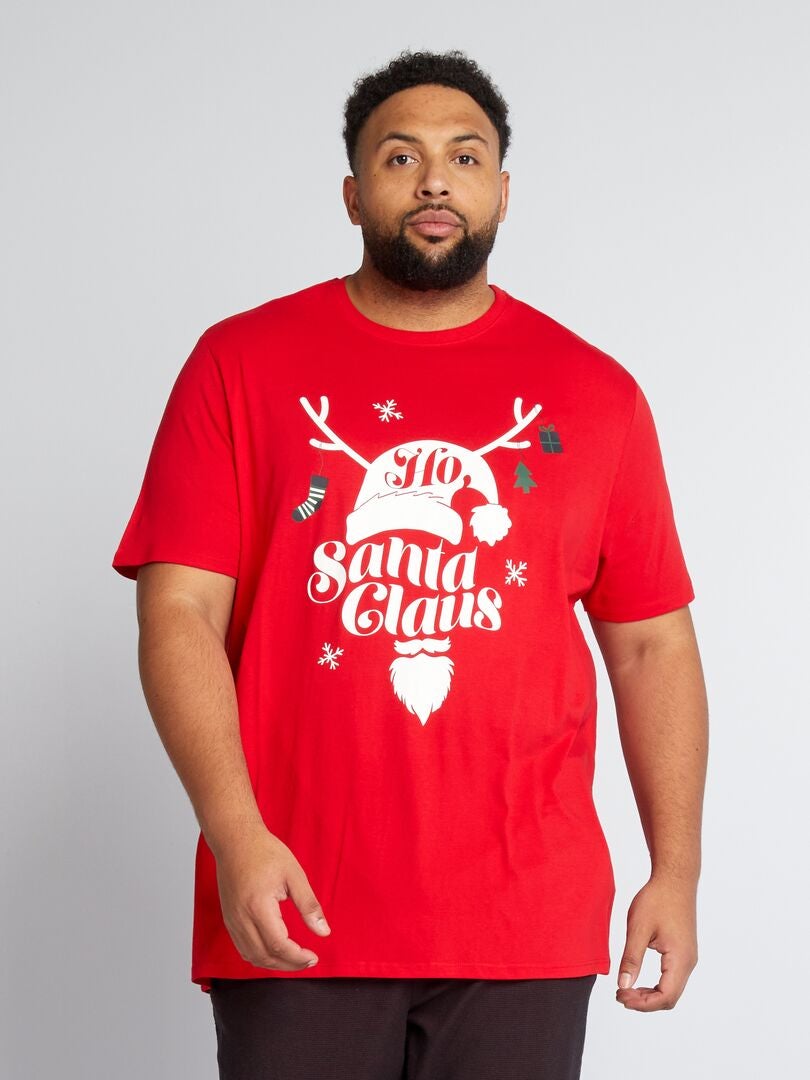 T-shirt met korte mouwen en print - BLAUW