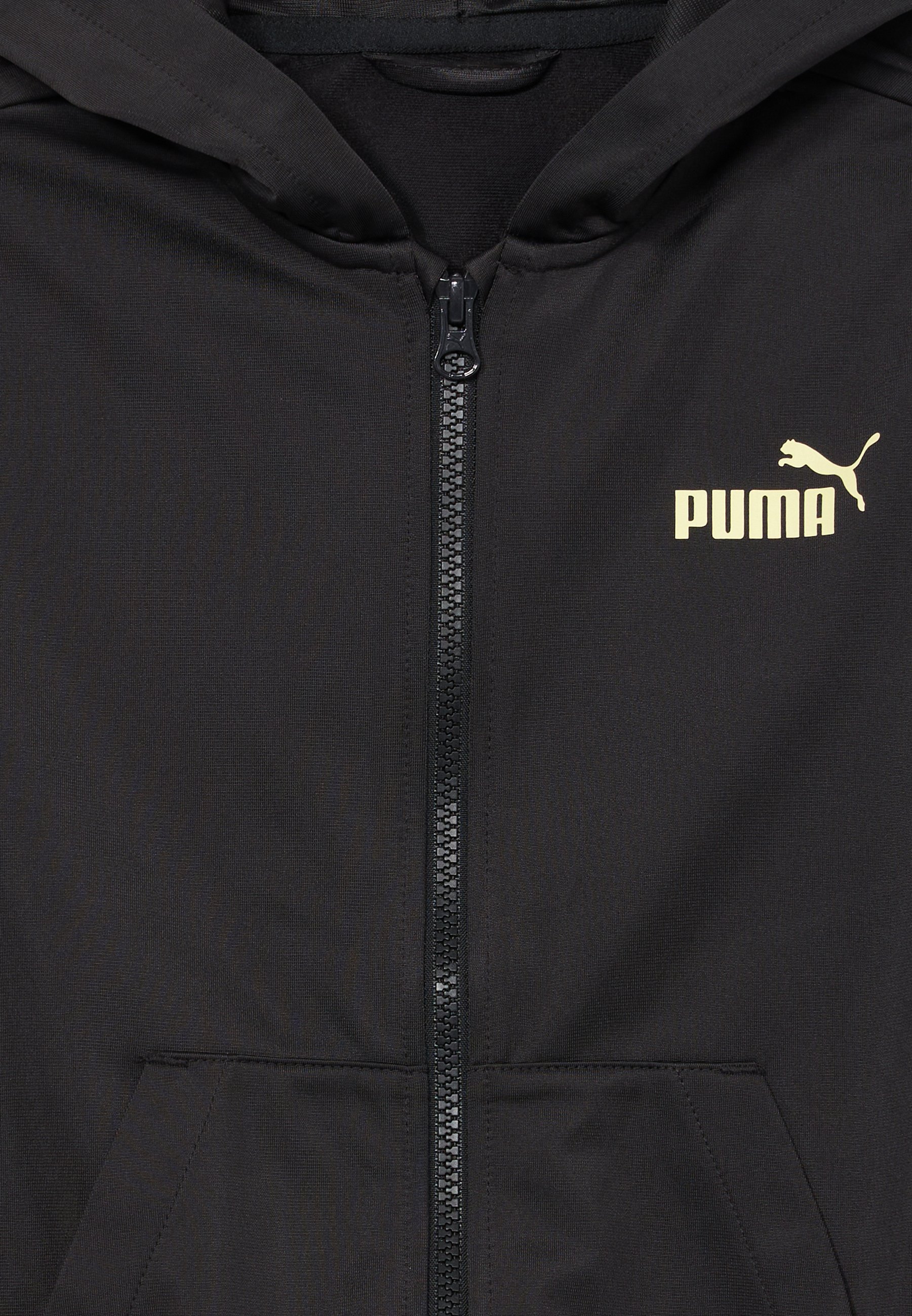 Puma Kapuzen-Trainingsanzug mit durchgehendem Reißverschluss, Unisex, schwarz