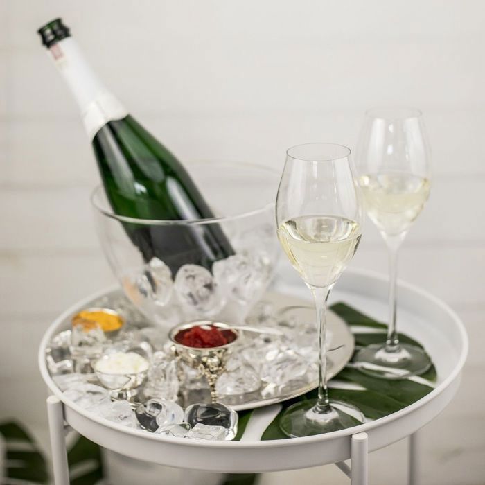 Krosno kleine kristallen prosecco wijnglazen - Set van 6 glazen - 300 ml - Harmony collectie - Vaatwasmachinebestendig