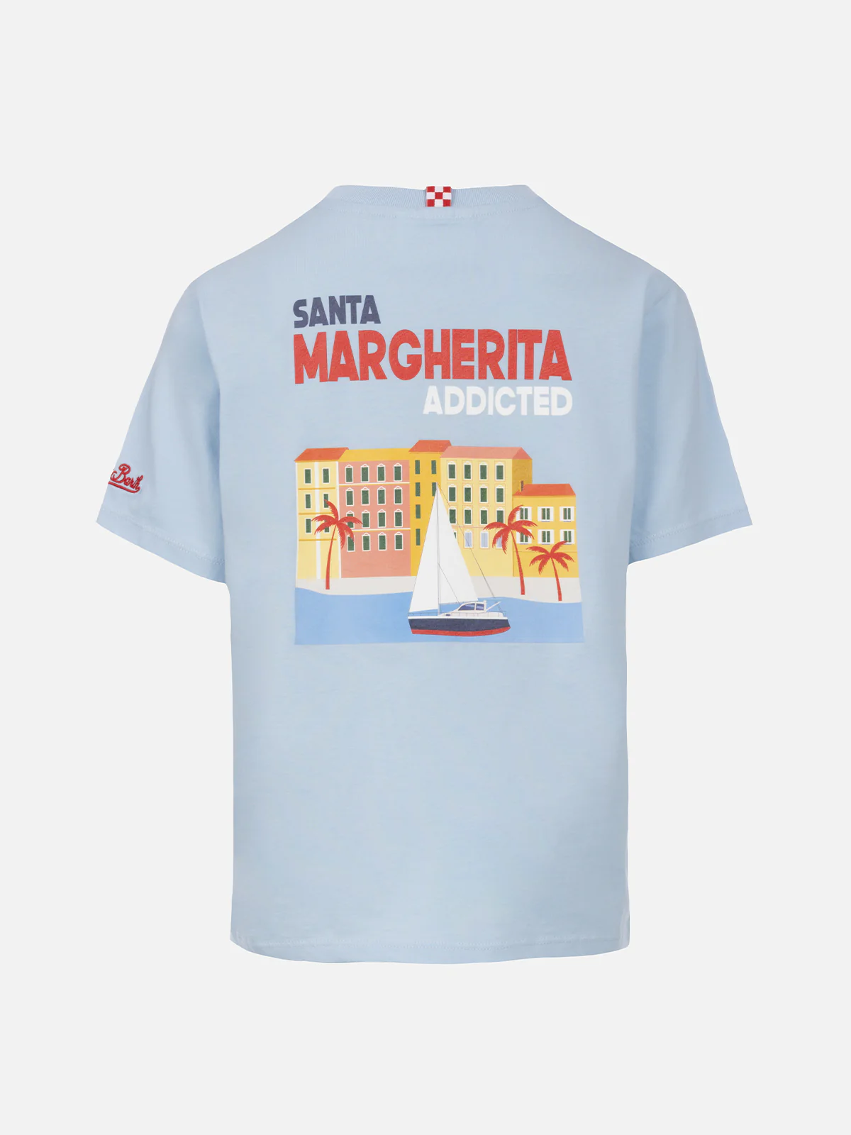 T-shirt da bambino in cotone con stampa di cartoline Santa Margherita