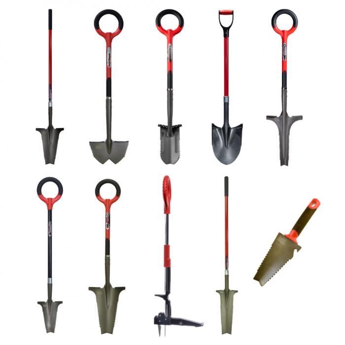 PAQUETE COMPLETO ROOTSLAYER - Herramientas de jardinería multifuncionales - Fácil de usar - Acero al carbono - Rojo