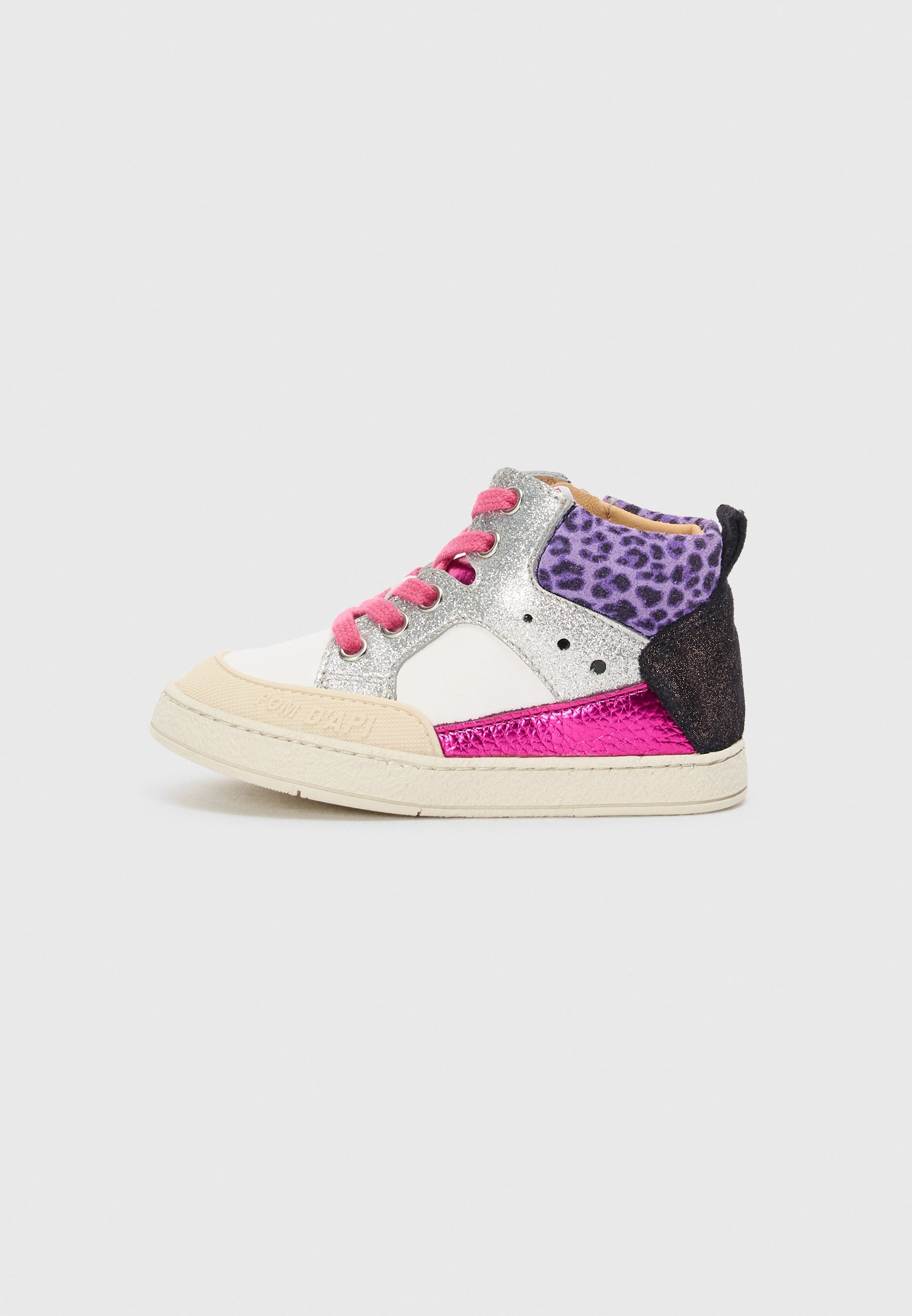 POM D'API MOUSSE BUMP UNISEXE - Baskets montantes - blanc cassé/violet