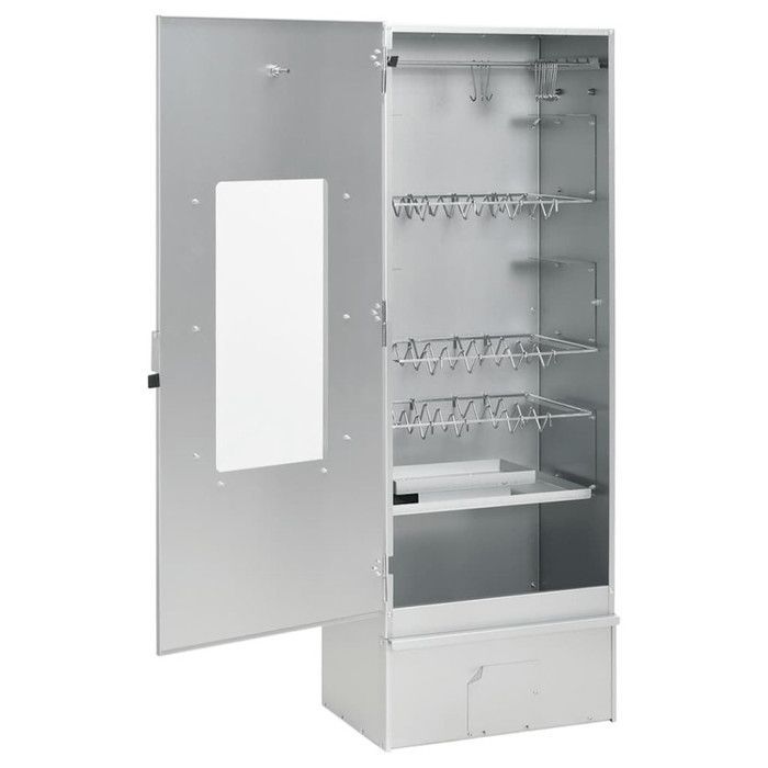 Ahumador vidaXL para horno de barbacoa con virutas de madera 44,5x29x110 cm 364743