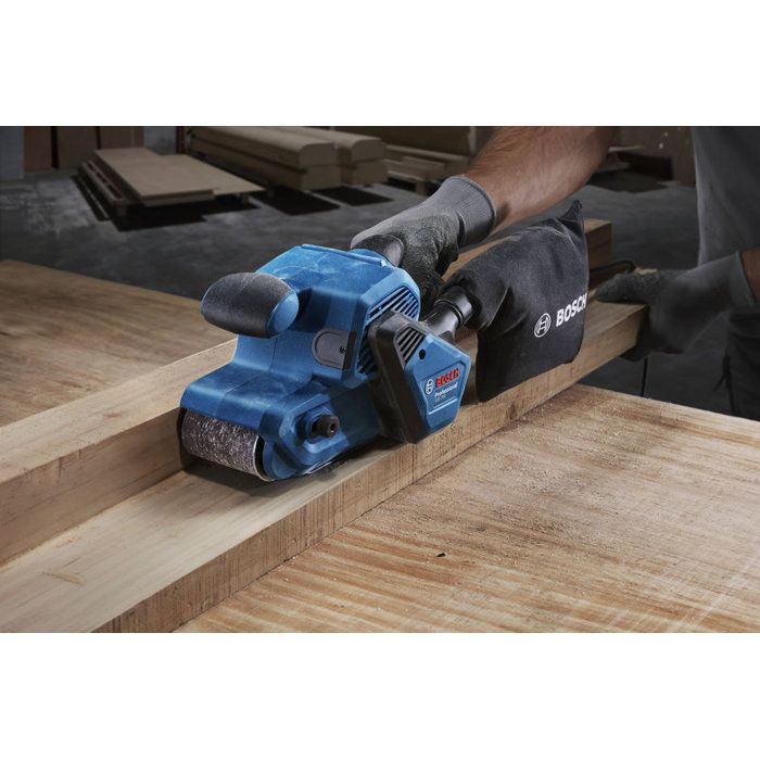 BOSCH PROFESSIONAL corded belt sander - GBS 750 - 230V - 850W - 200 – 420 m/min - Abrasive belt + dust bag