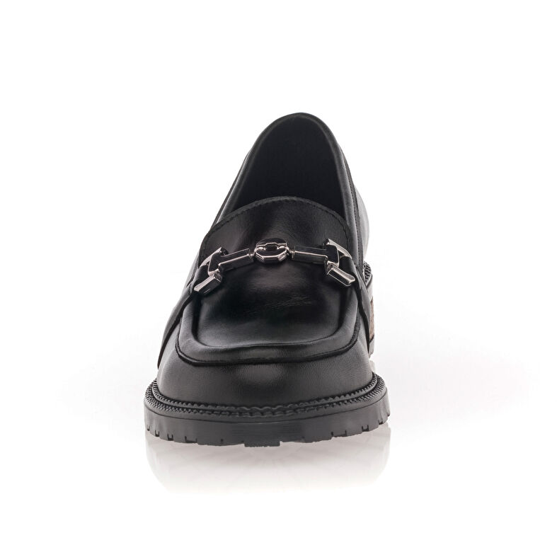 Schwarze Damen-Loafer/Bootsschuhe