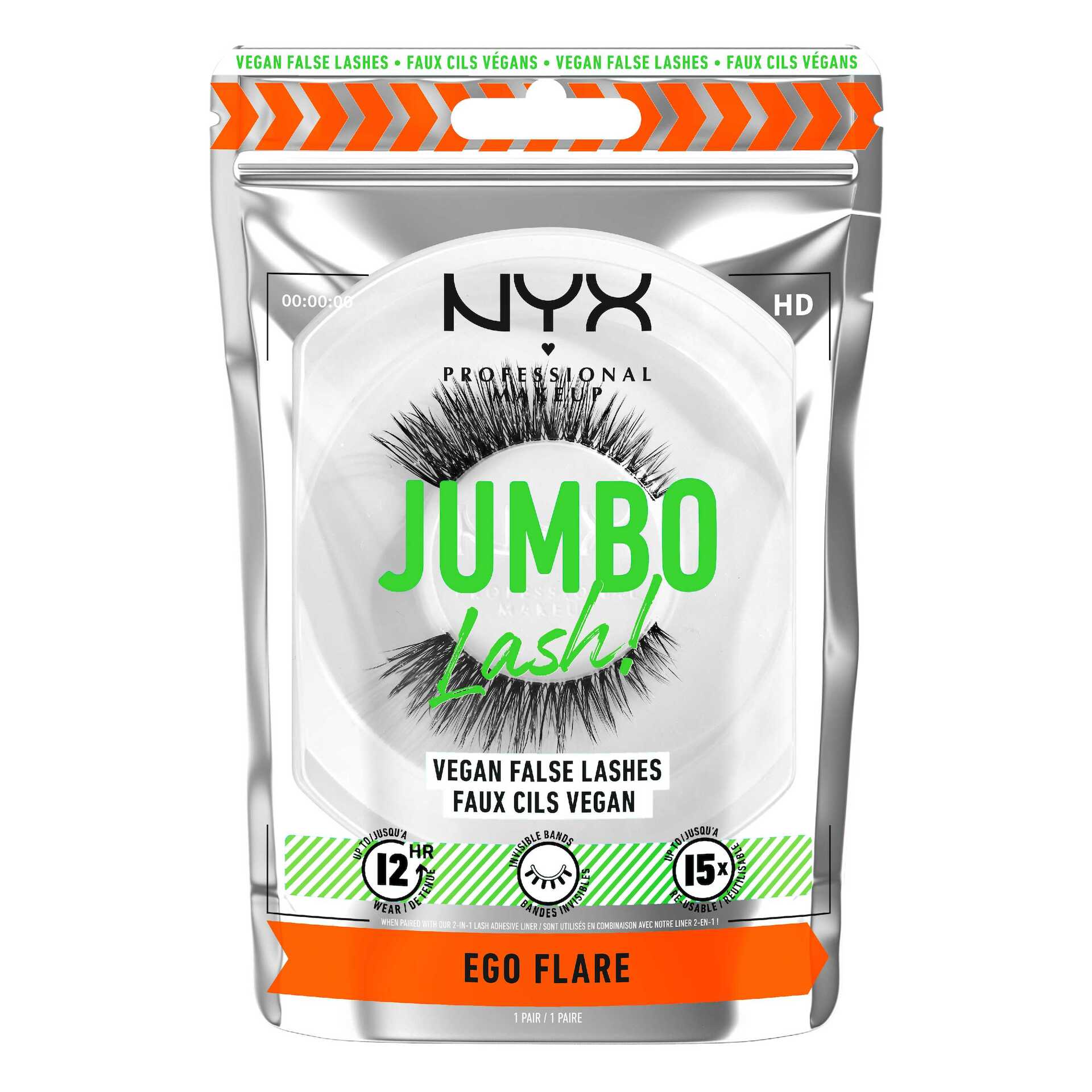 Jumbo szempillák! Vegán műszempillák Ego Flare - NYX Professional Makeup
