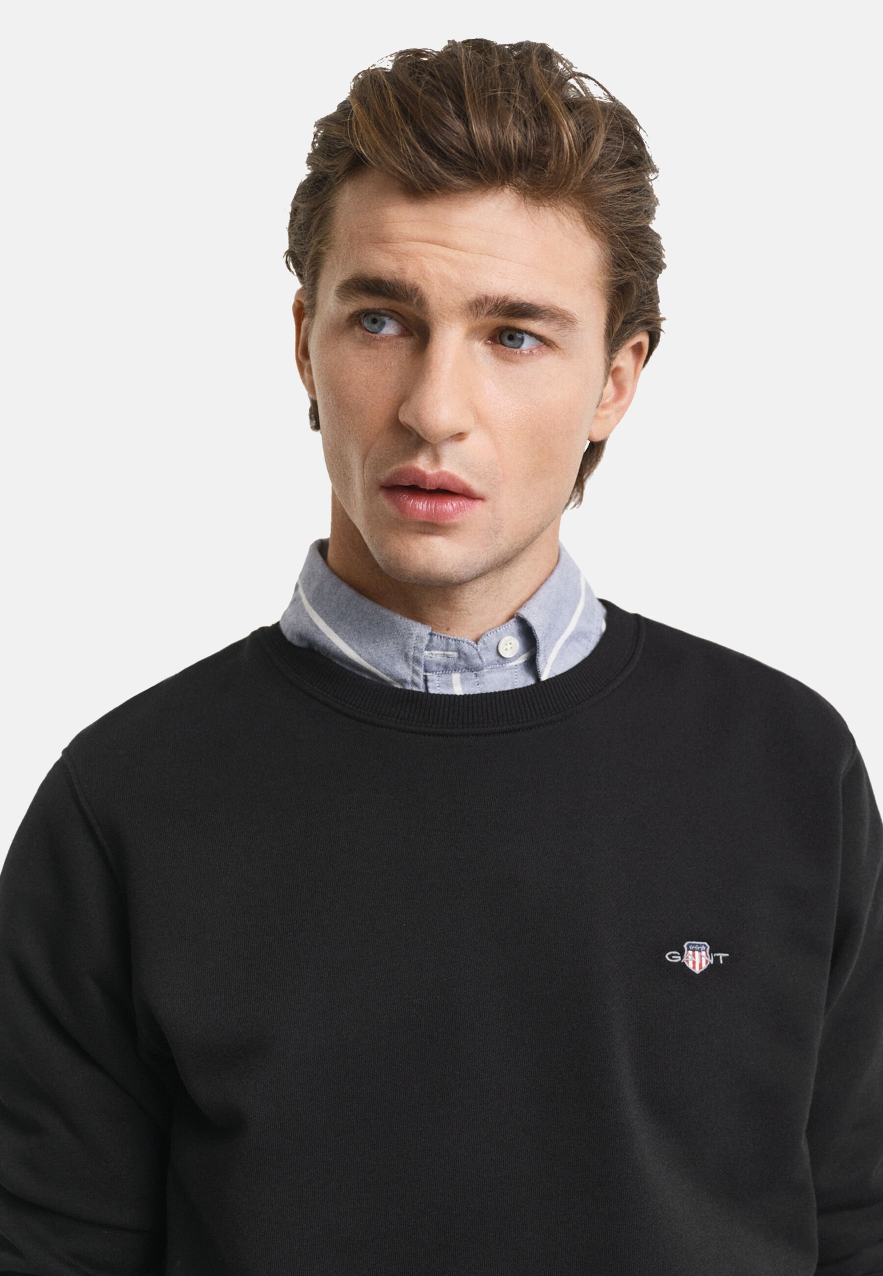 GANT SHIELD C NECK - Mikina - black