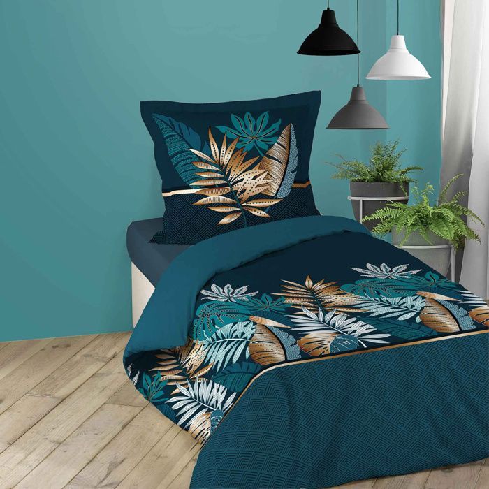 Children's duvet cover set 140x200 cm alianor + fitted sheet 90x190 blue