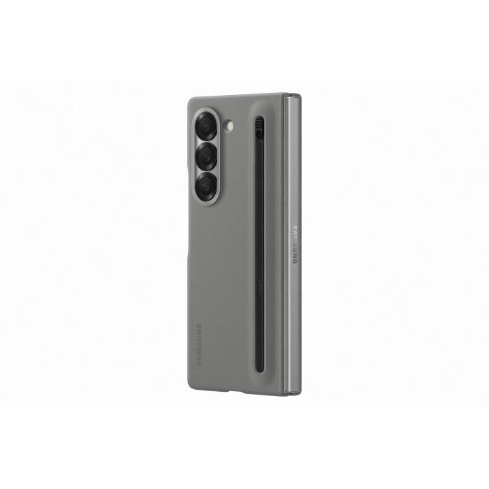 Capa e estojo cinza para Samsung Galaxy Z Fold 6 com S Pen integrada