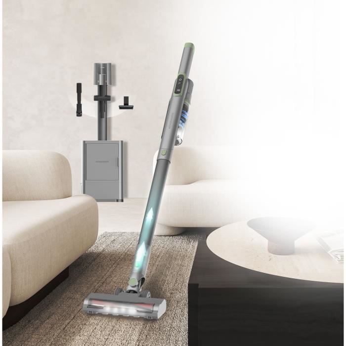 Aspirateur Balai avec base de vidange - ARTHUR MARTIN - AMAB148 – 200 W – 40 min d’autonomie – 80 AW - Gris