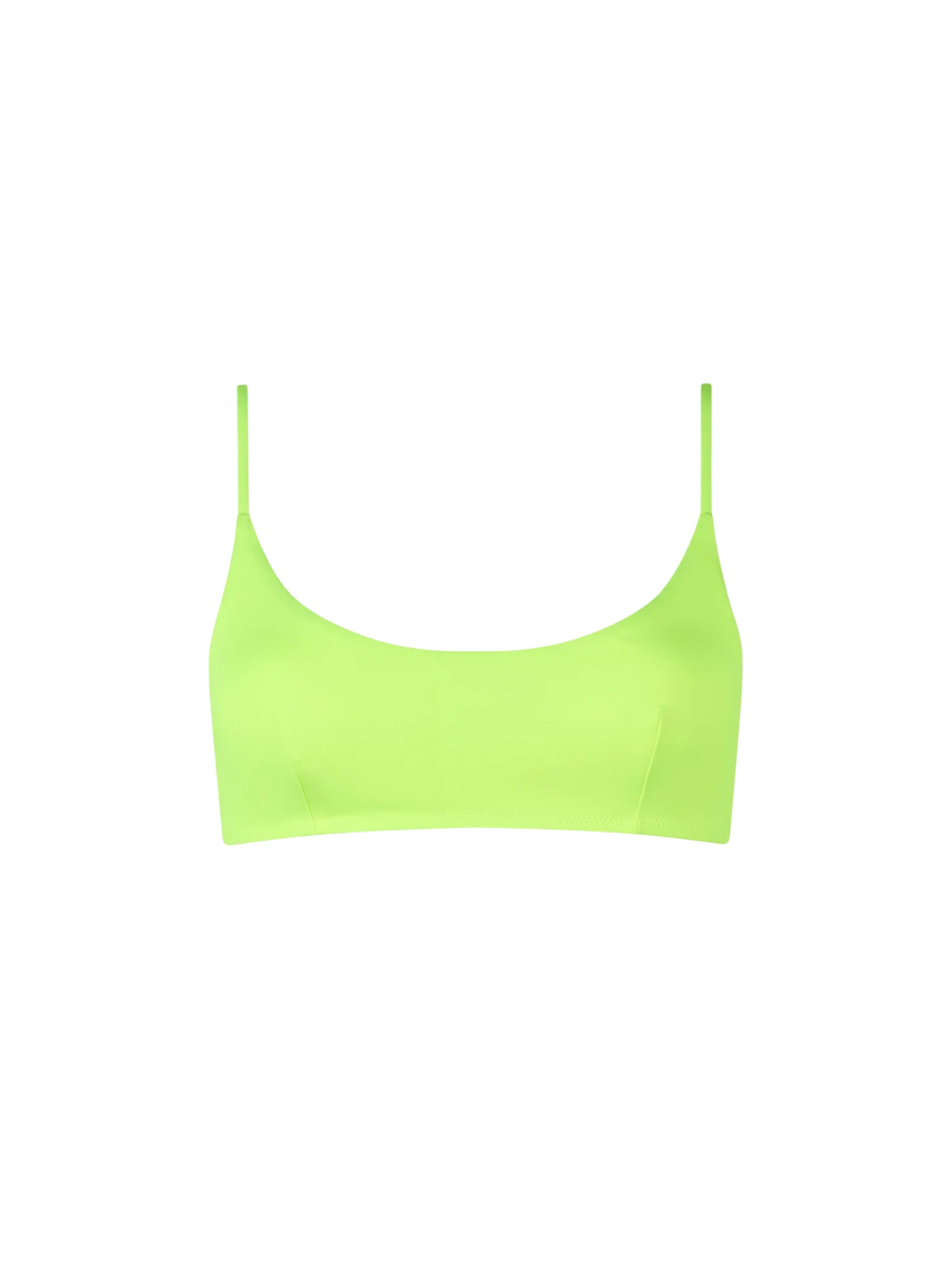 Top tipo bralette amarillo neón de Judy