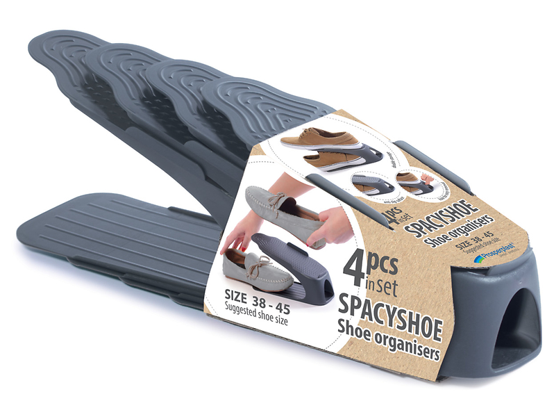 Zestaw 4 organizerów na buty Spacyshoe 38-45 antracytowe