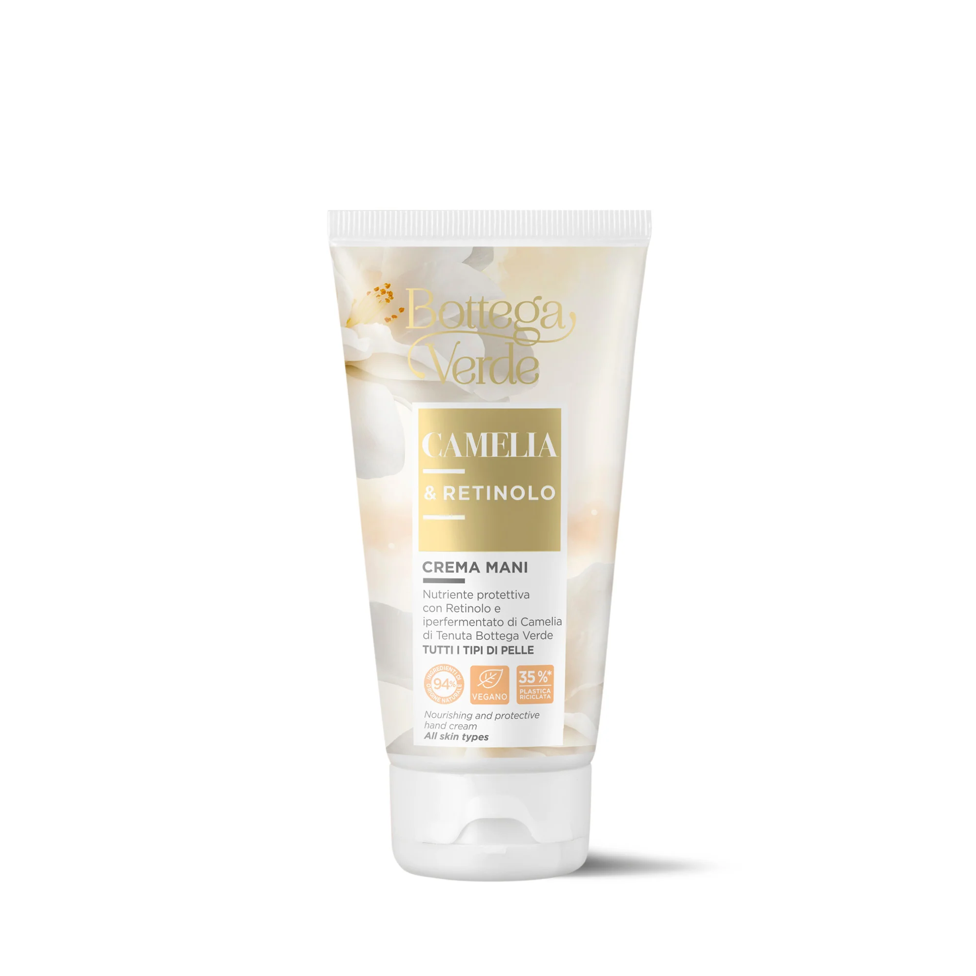 Camelia e retinolo Crema Mani Nutriente Protettiva - Trattamento Mani