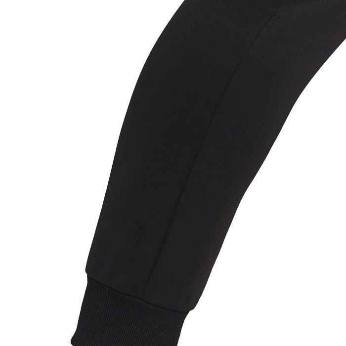 Chándal Adidas Essentials para mujer con logo, tejido French Terry, negro, manga larga, para fitness.