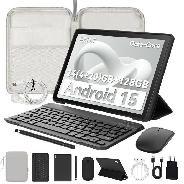 Tablette tactile - KOTSREN - 10 pouces - 24 Go RAM - 128 Go - Android 15