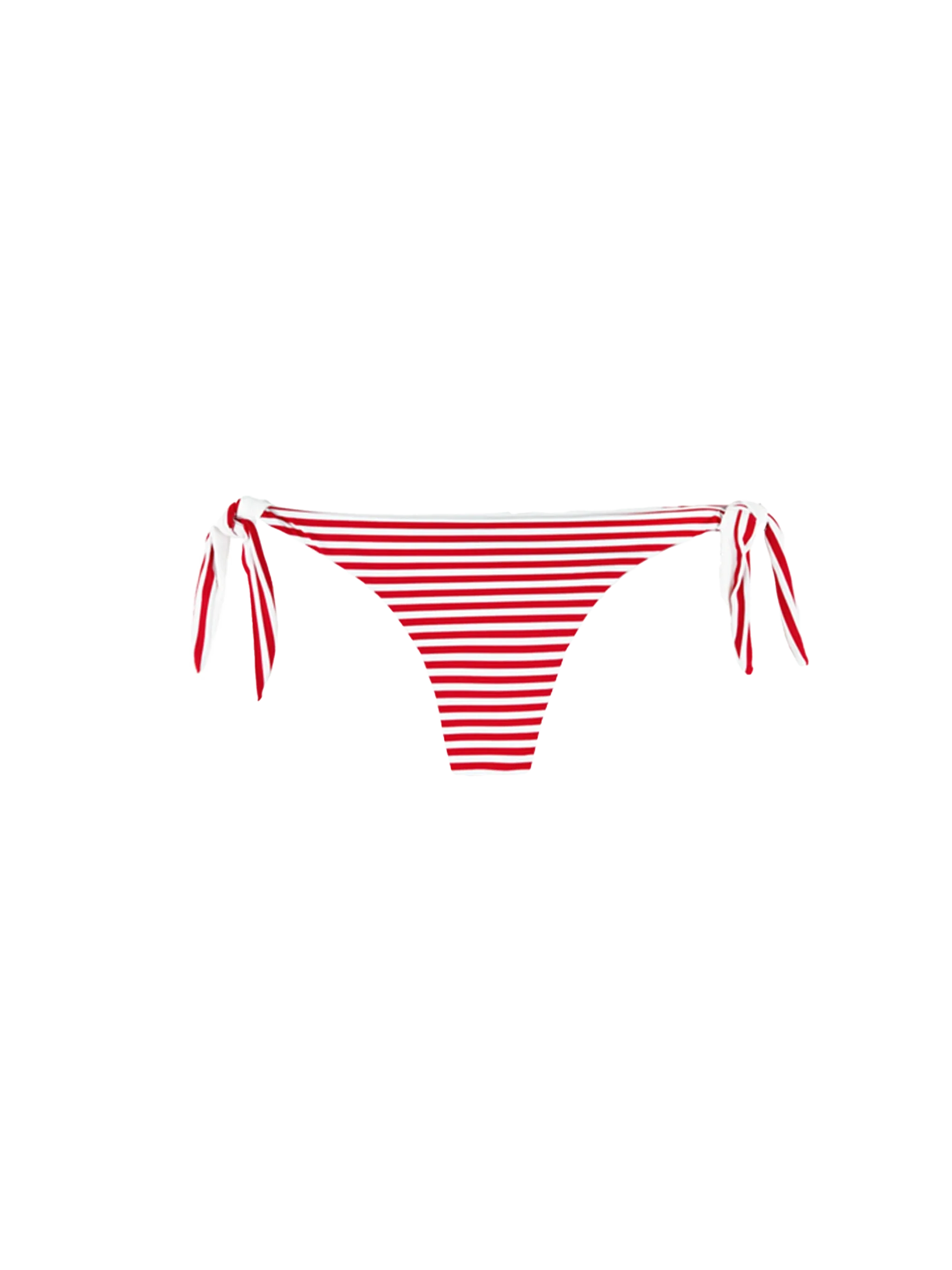 bañador tipo slip de rayas rojas