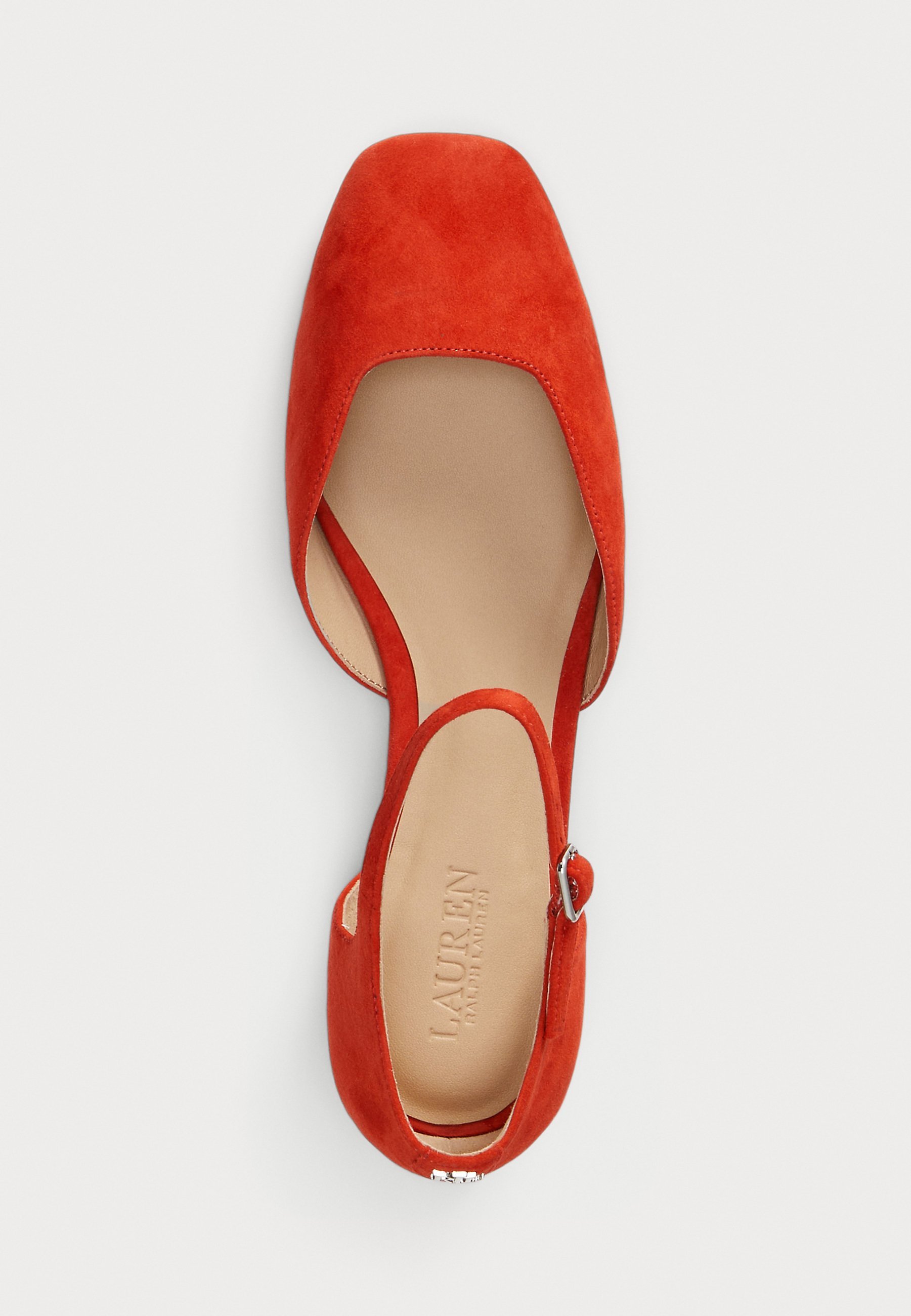 Lauren Ralph Lauren EMELLIE SUEDE MARY JANE - Ballerina's - fel vermiljoen
