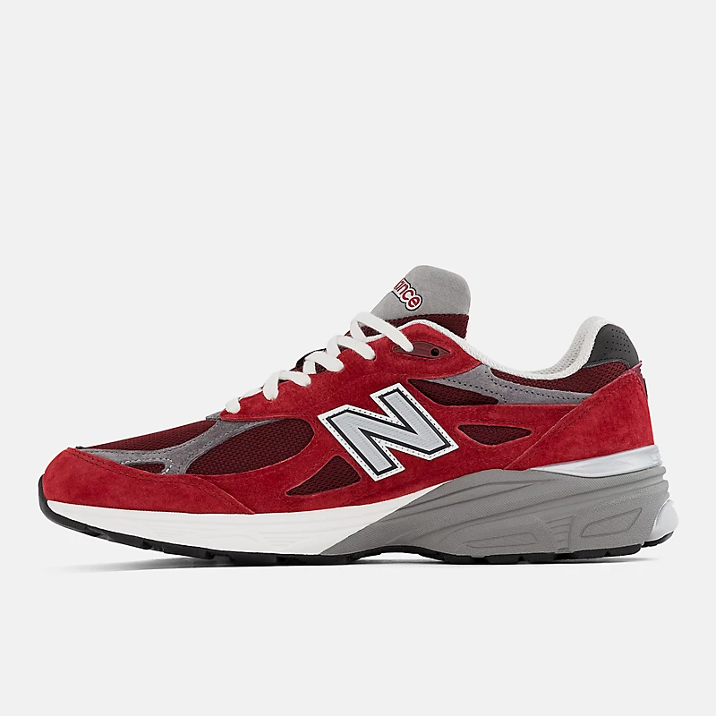 Męska wersja MADE in USA 990v3 - NB Scarlet z marmurkową głową