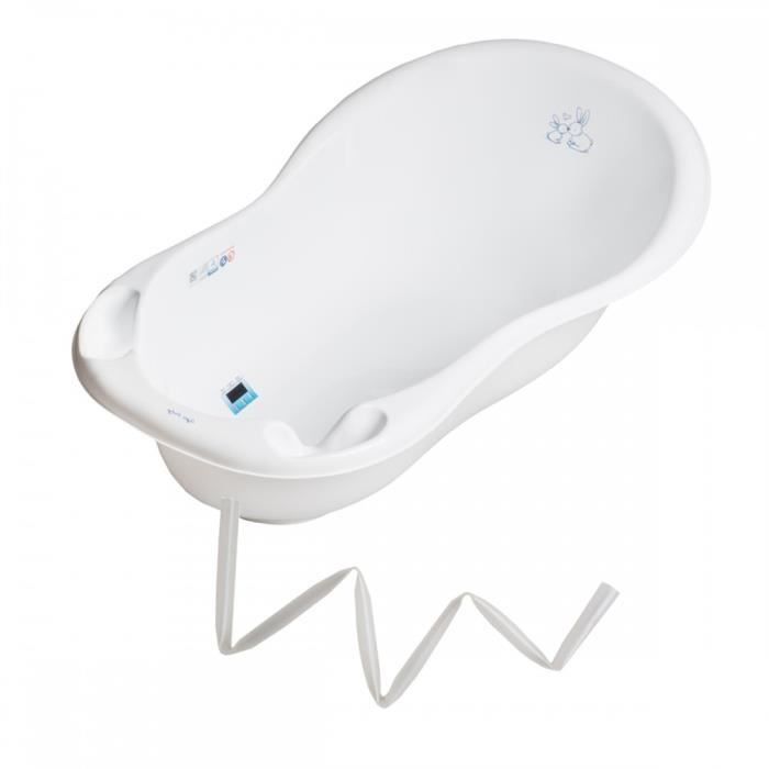 Babybadje met thermometer - MY DESIGN FURNITURE - Konijn - Wit - Stevig