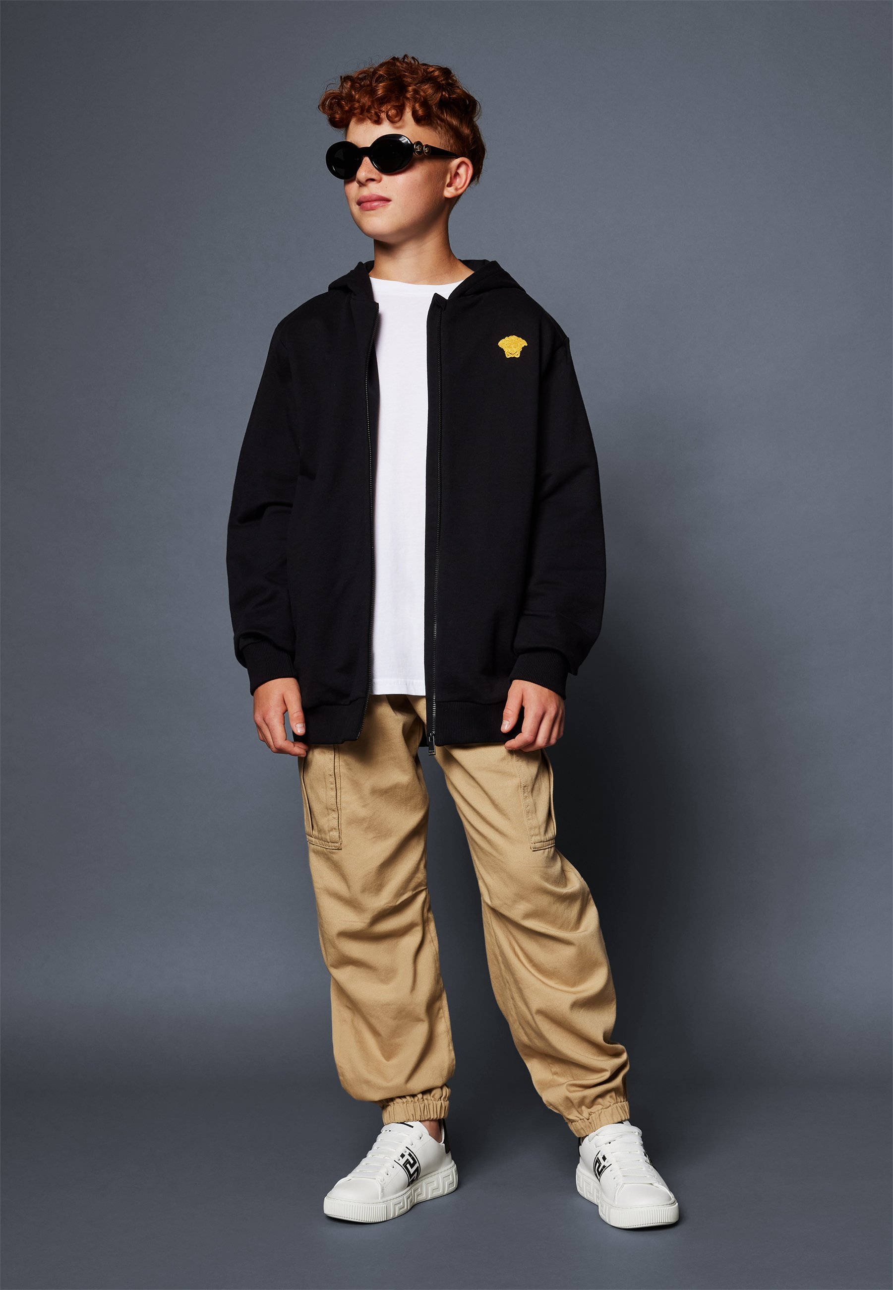 Versace 7-10 jaar unisex - Zonnebril - zwart/donkergrijs