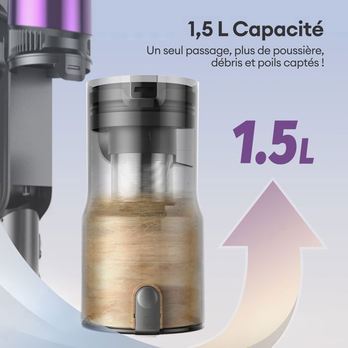 Aspirateur Balai sans Fil Ultenic UW20 –600 W puissant – 60 min – Batterie amovible – Tube pliable – GreenEye