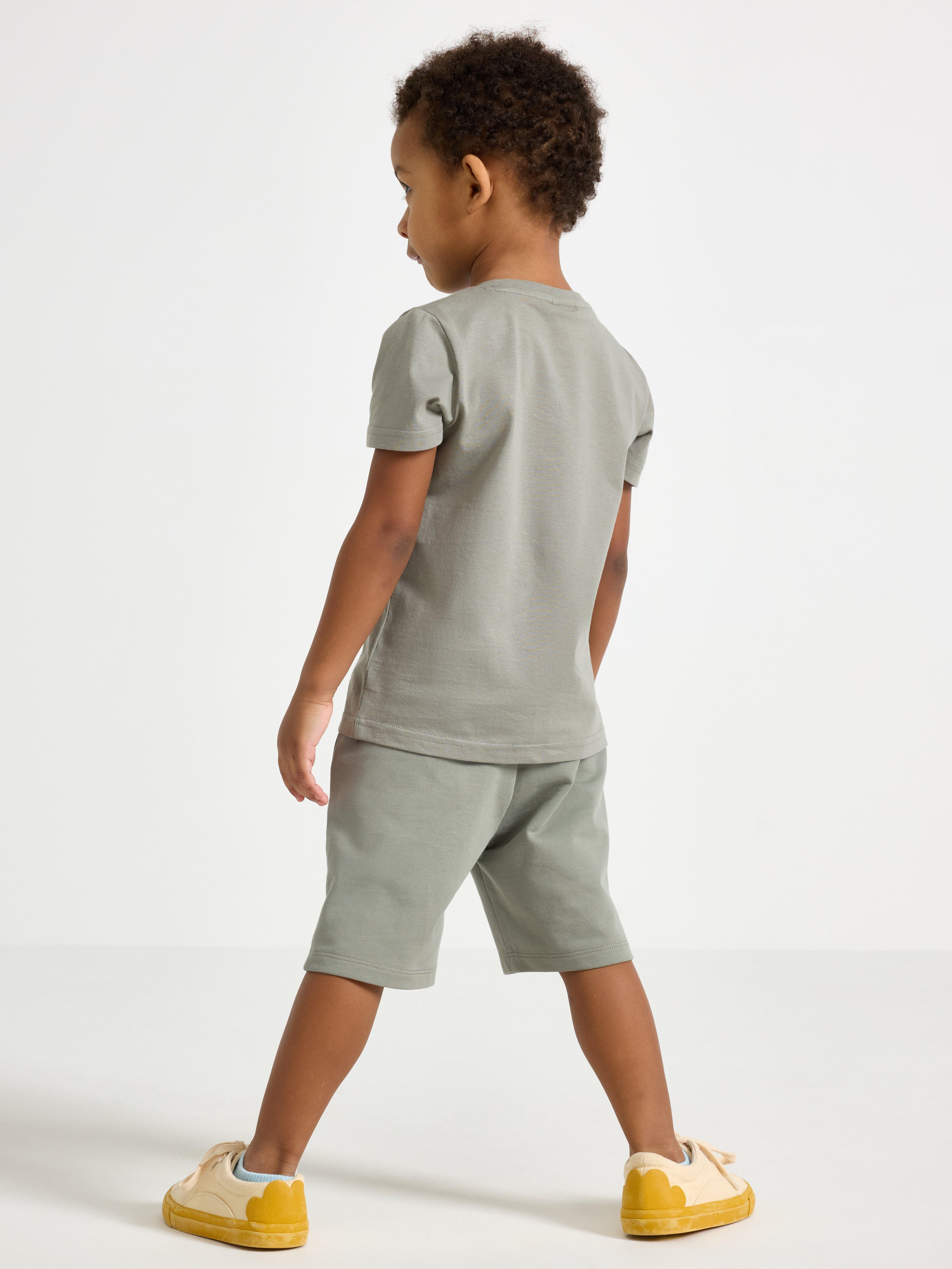 Jerseyshorts støvgrønn