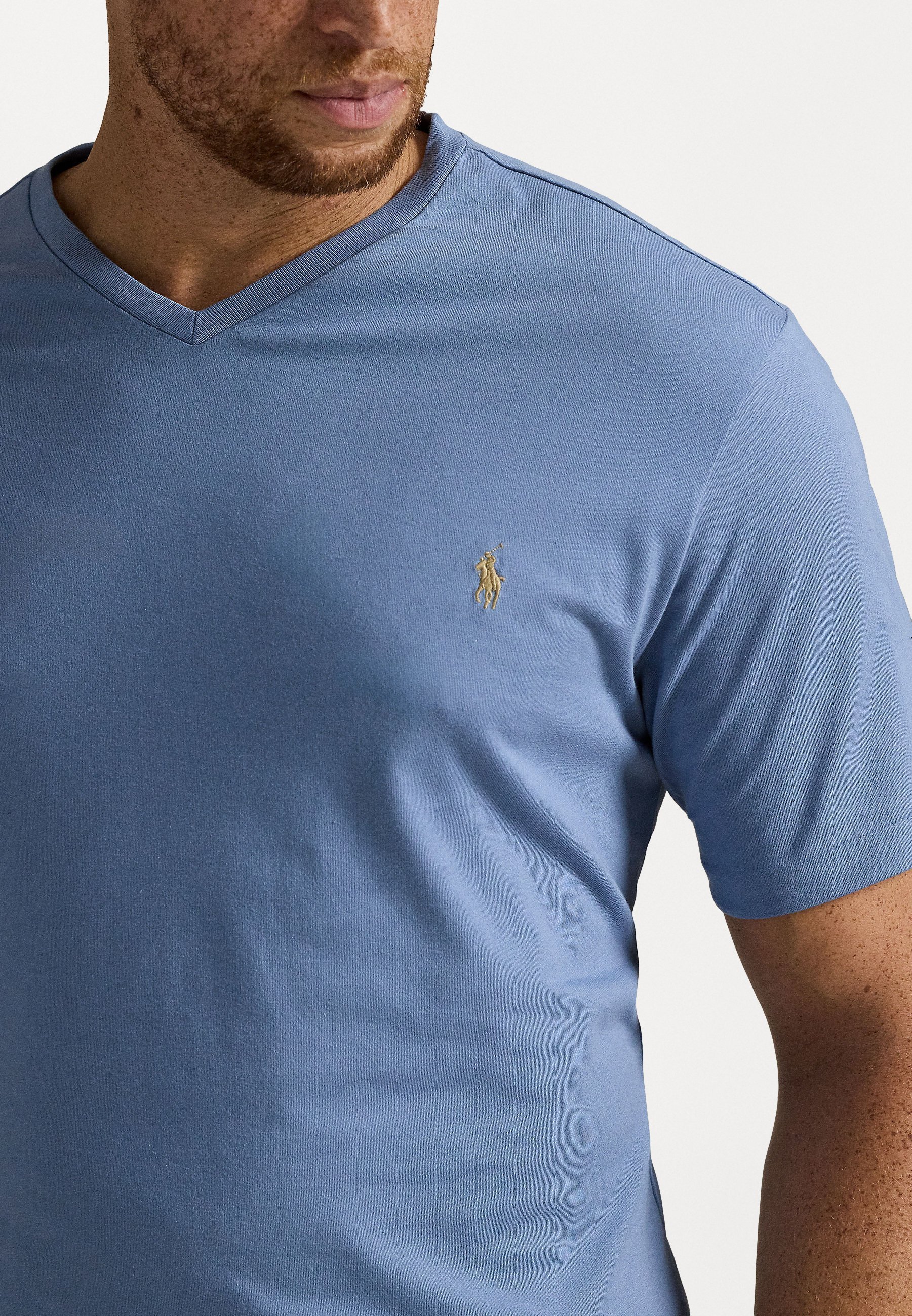 Polo Ralph Lauren Big & Tall JERSEY V-HALS T-SHIRT - Basic T-shirt - kanaalblauw