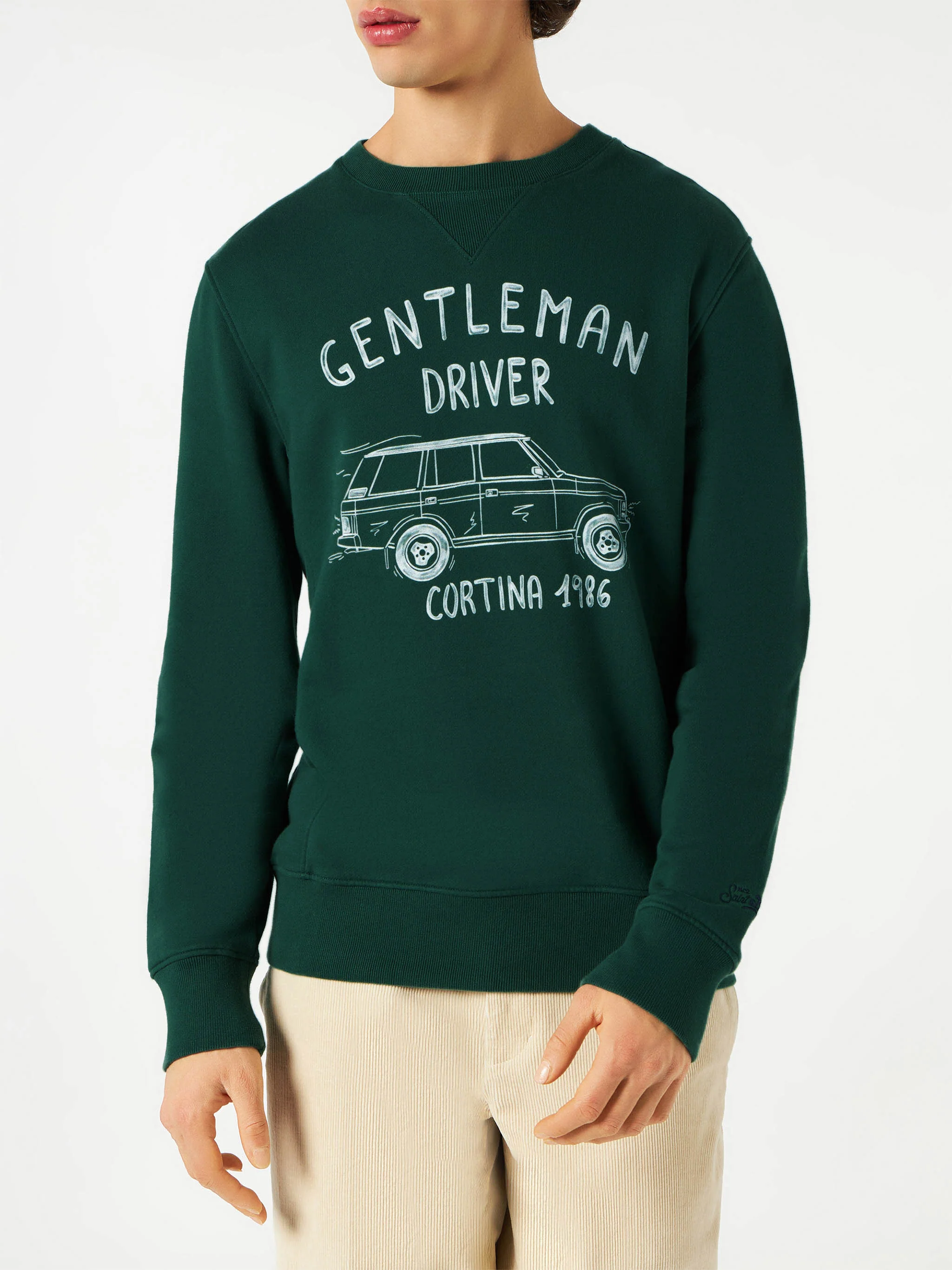 Katoenen sweatshirt met opschrift Gentleman driver Cortina 1986