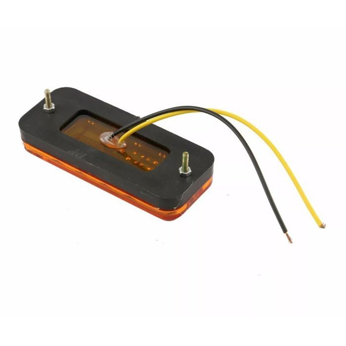4 luces de posición laterales LED naranjas de 12 V para remolque, camión, furgoneta, vehículo utilitario, caravana, autocaravana.