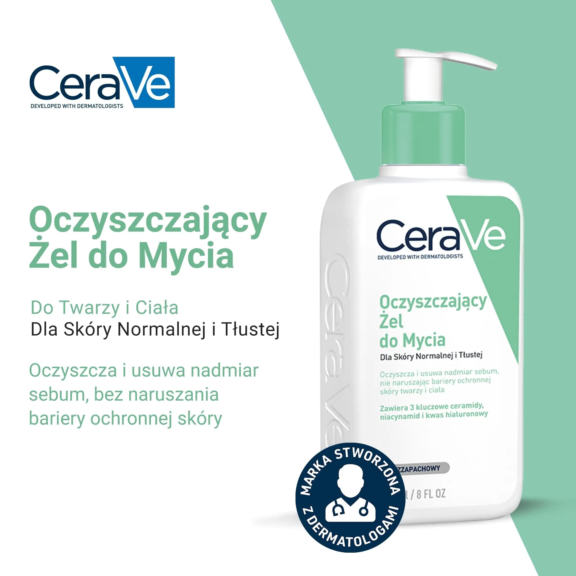 CeraVe Oczyszczający Żel do Mycia Twarzy, 236 ml i 473 ml