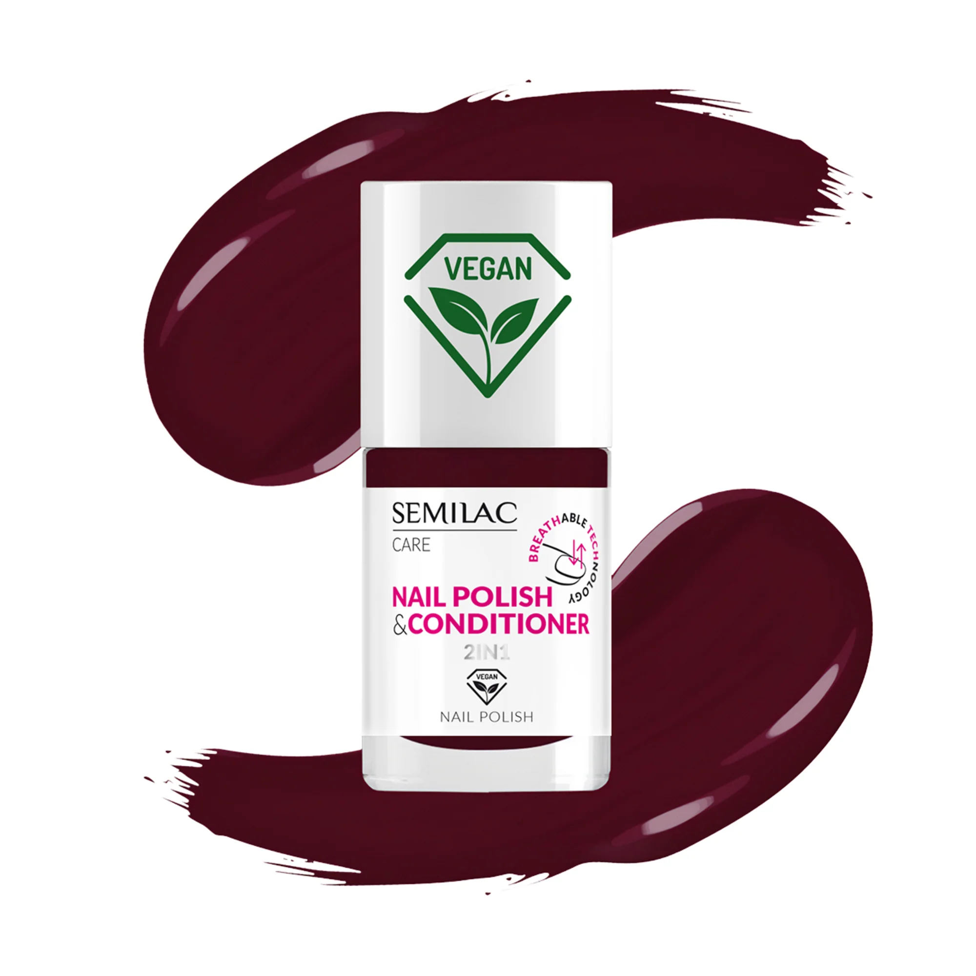 Nail Polish BREATHable TECHnology Nail Polish & Conditioner 2in1 - Smalto