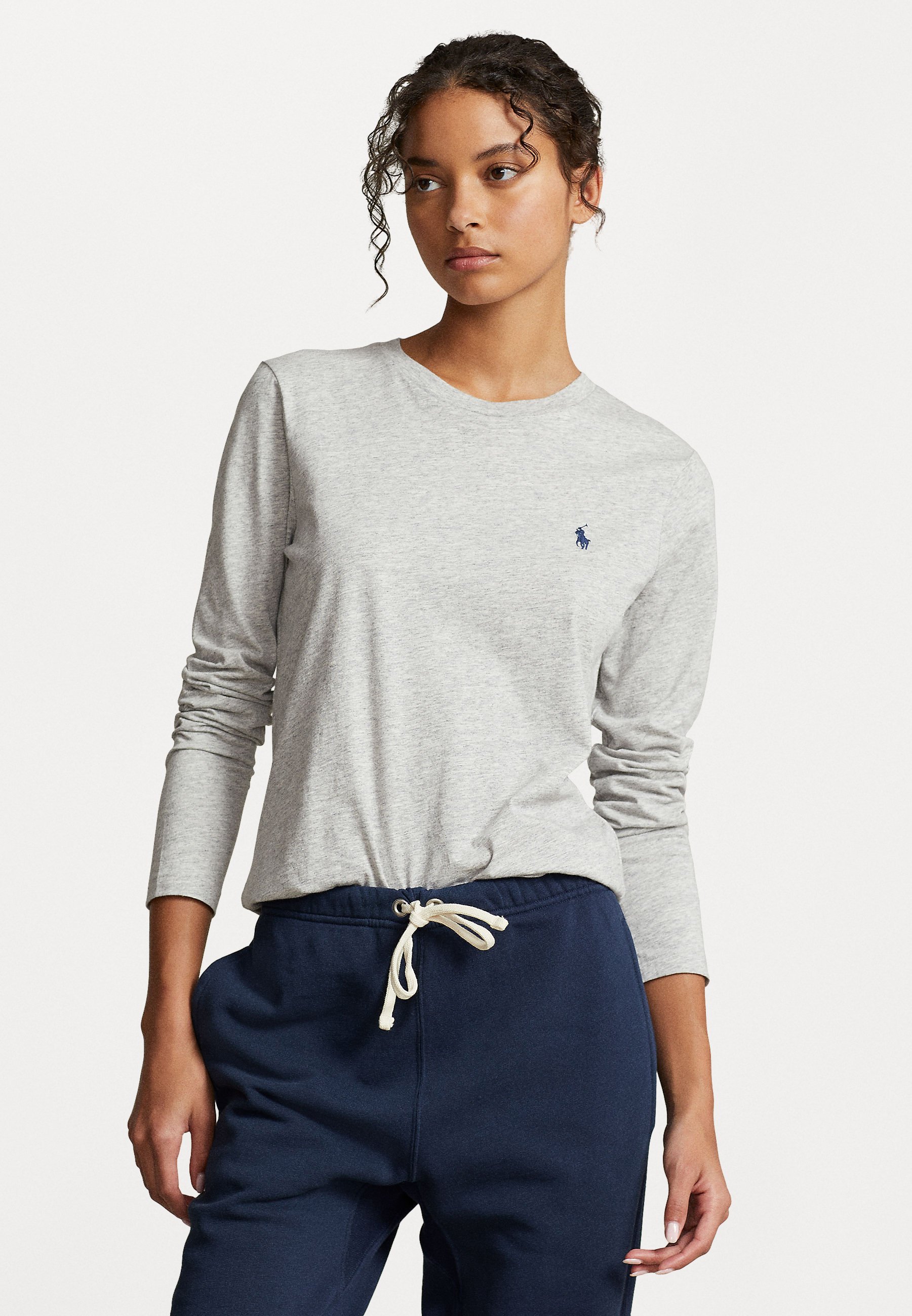 Polo Ralph Lauren MANICA LUNGA - Top a maniche lunghe - grigio melange
