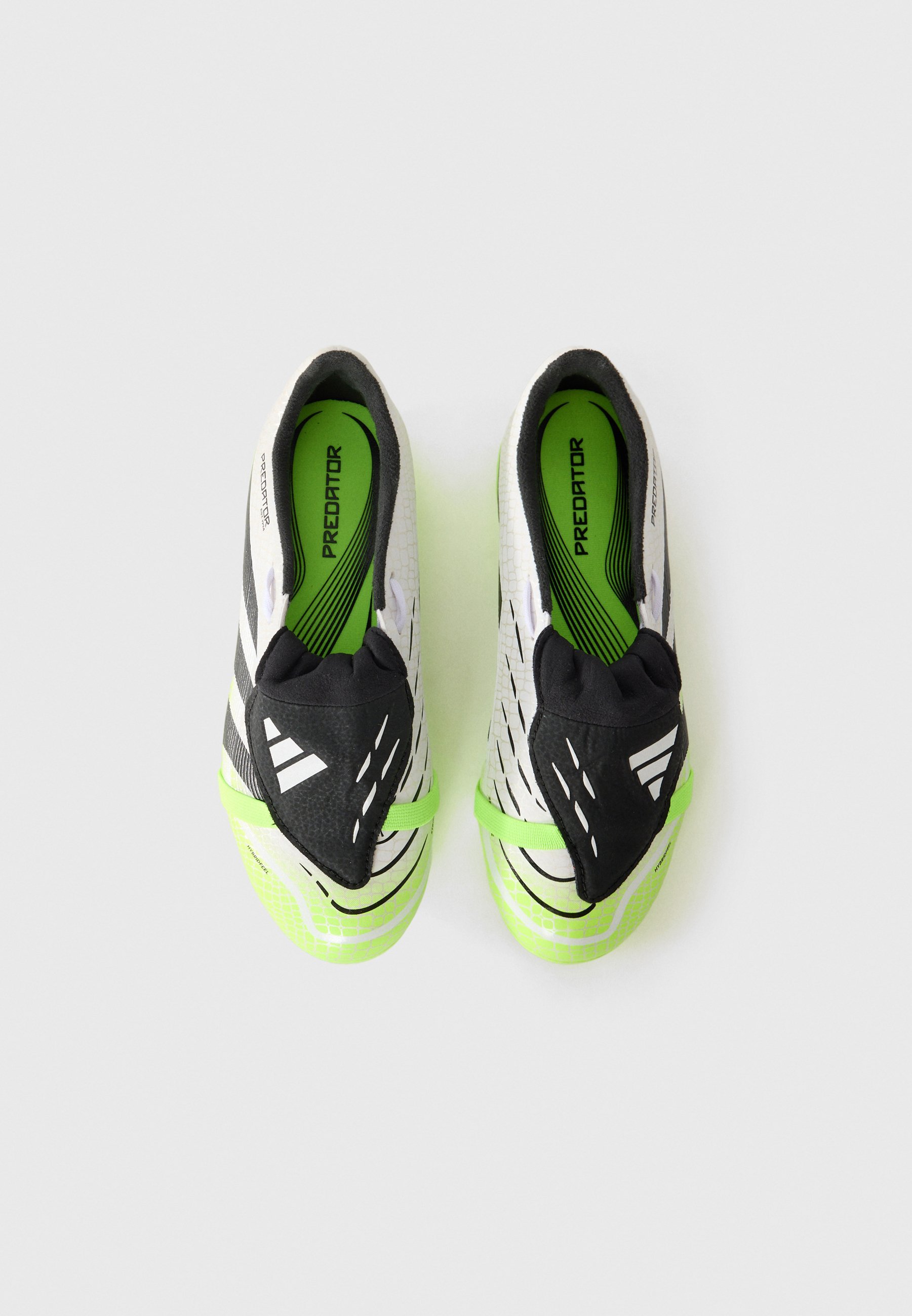 adidas Performance PREDATOR LEAGUE FOLD OVER TONGUE FIRM GROUND/MULTI GROUND KINDEREN UNISEX - Voetbalschoenen voor stevige ondergrond - wit/core black/lucid lemon