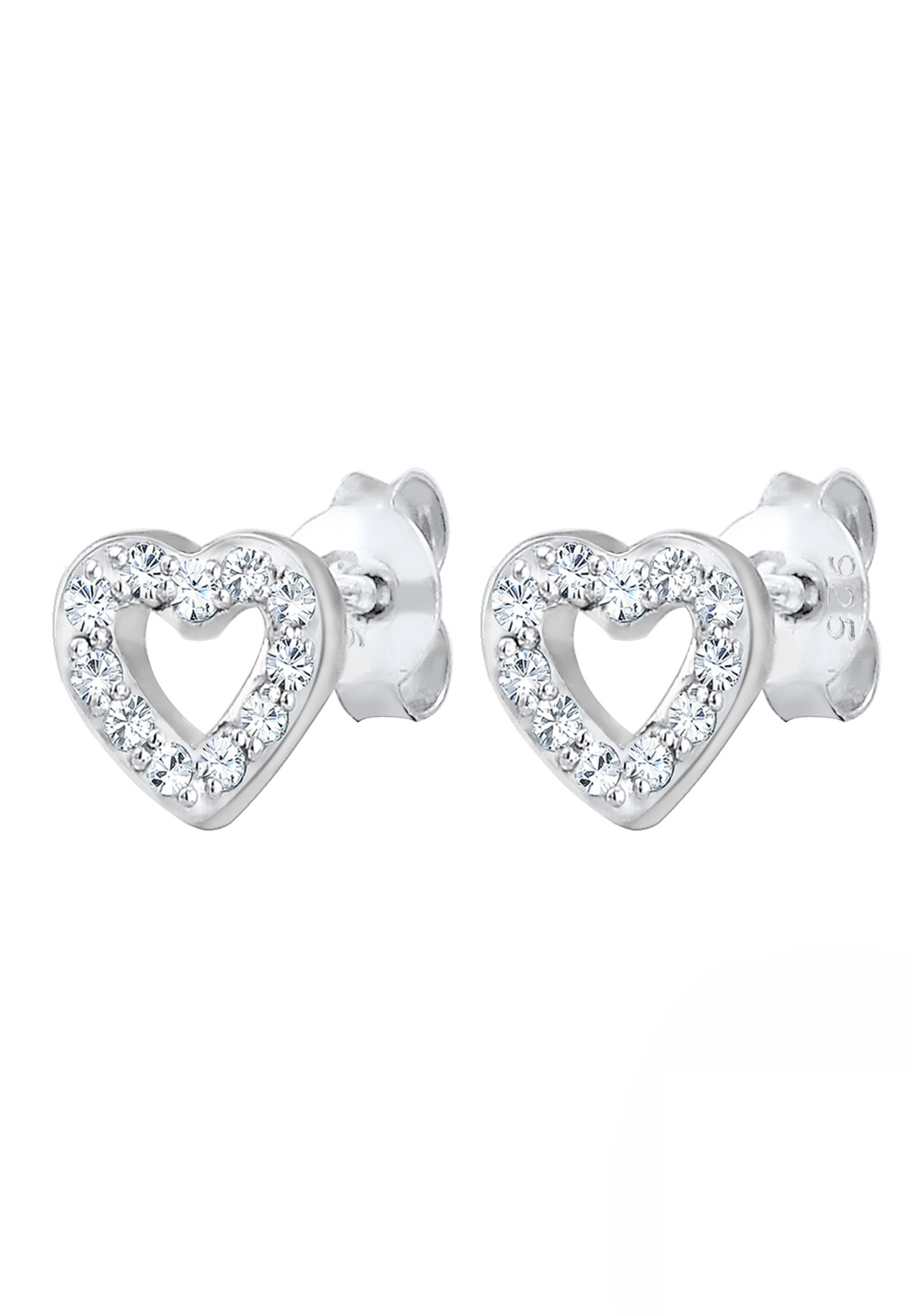 Elli Amour Coeur Femme Argent (925/1000) Cristaux