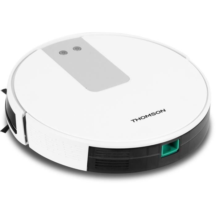 THOMSON - THVC24W - Aspirateur robot - Autonomie 120min - Départ différé - 3 modes de navigation - Réservoir (0,6L) - Batterie