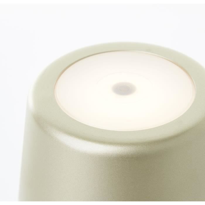 Lámpara de mesa para exteriores - BRILLIANT - KAAMI - Recargable - Oro mate - LED - 2W - 310lm - 3000K - Regulable - USB - Regulación de intensidad en 3 niveles - IP54