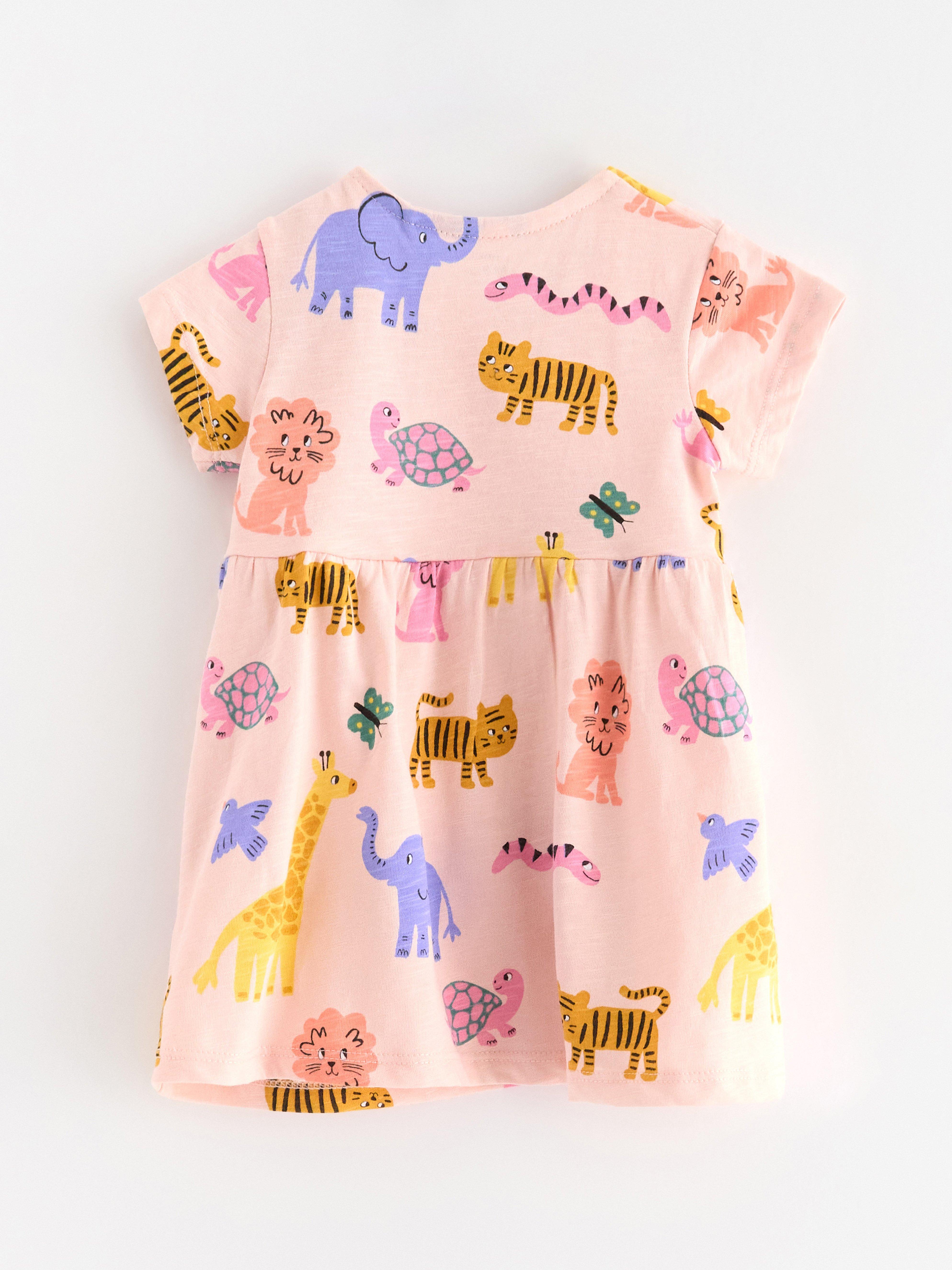 Vestido de manga curta rosa claro