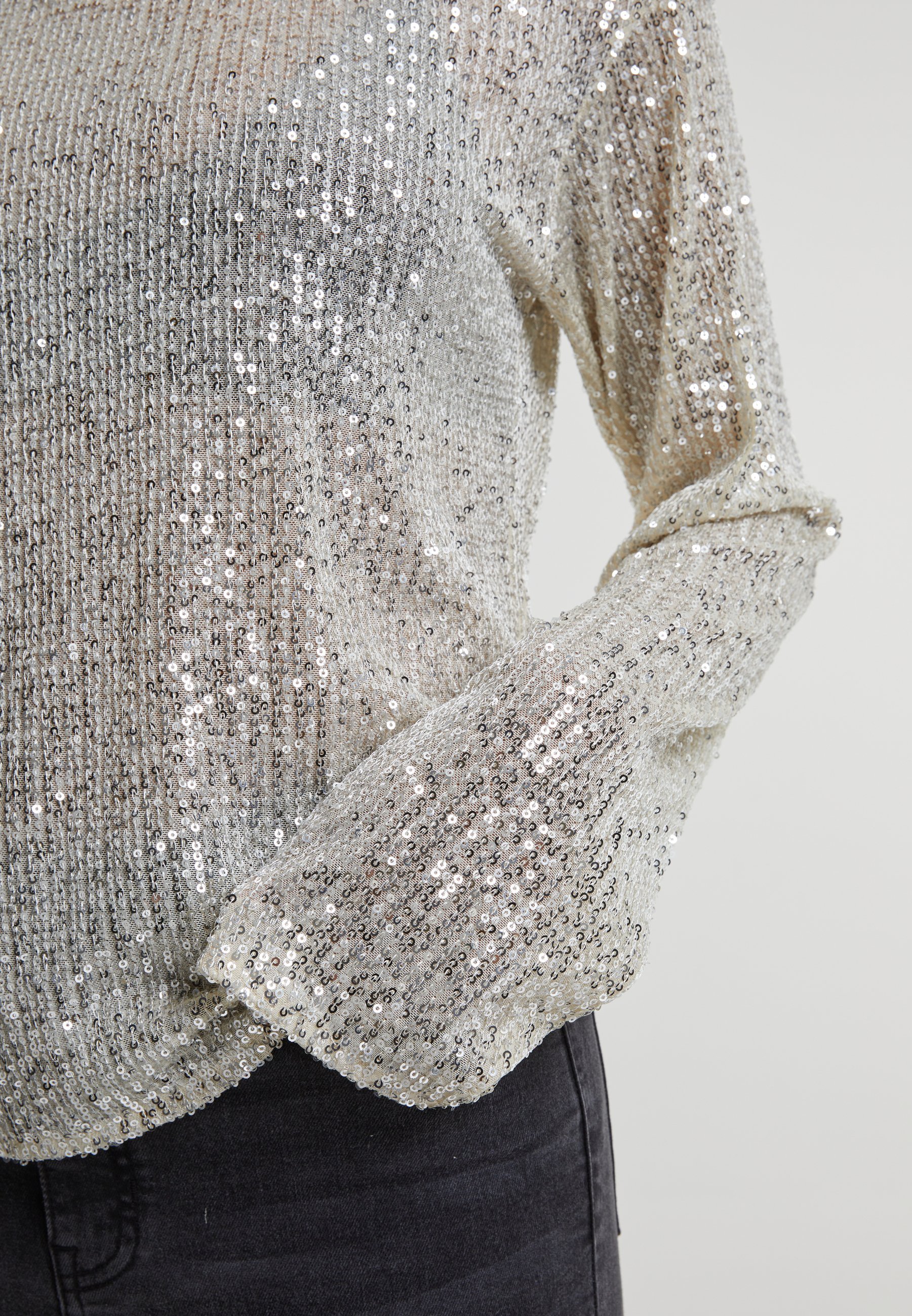 Blusa Urban Classics con paillettes - color sabbia bianca