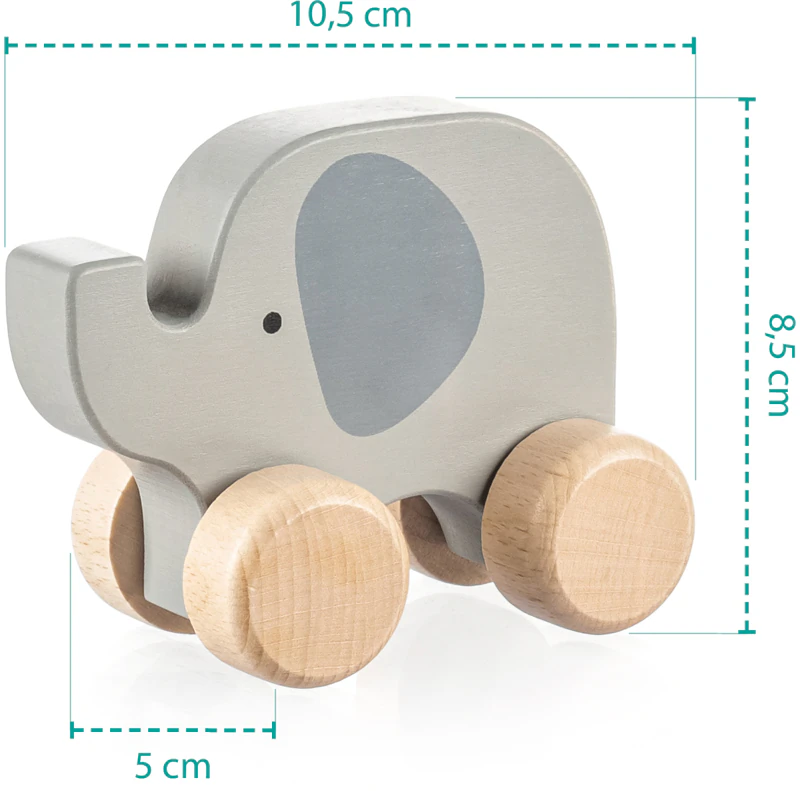 Zopa houten dier, houten dier op wielen